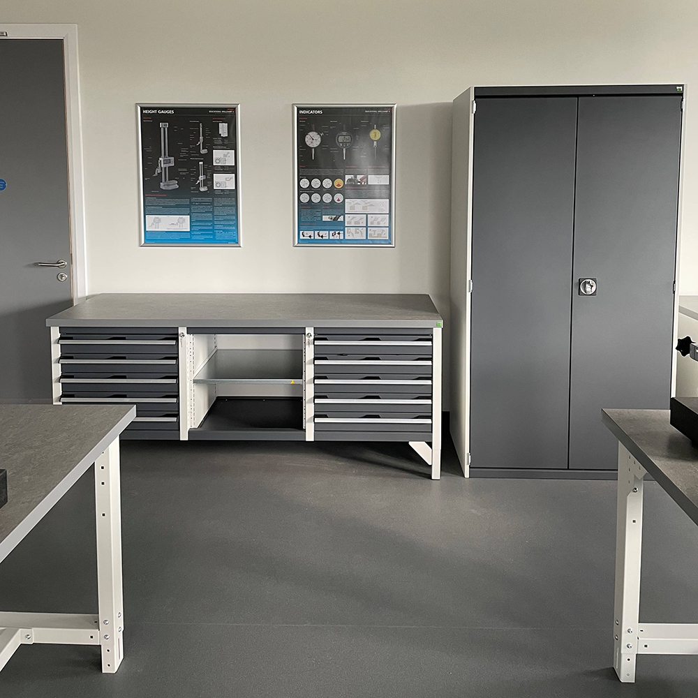 bott grey workbench and cupboard in technology centre